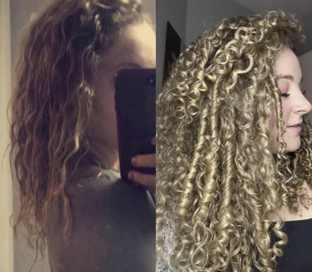 Vorher-Nachher Locken