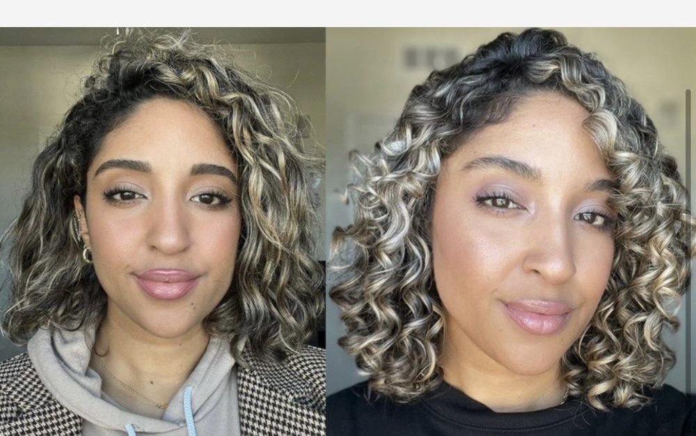 Vorher-Nachher Locken